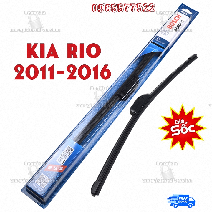 Bộ 2 thanh gạt mưa Silicon Kia RIO nsx 2011-2017(26-16 inch) Boch Aroffit