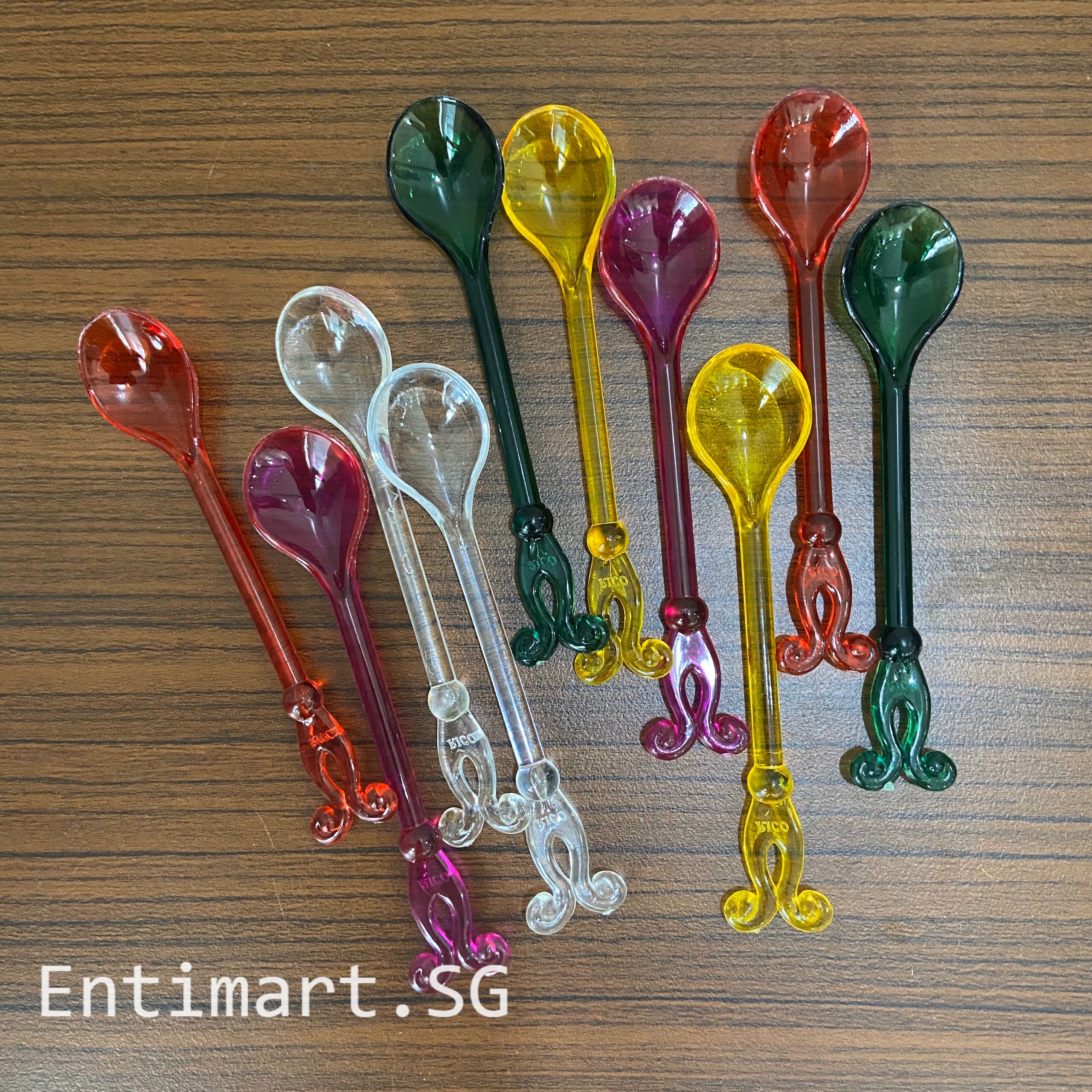 10 Muỗng kem dài 11cm nhiều màu hàng chất lượng cao, chất lượng đảm bảo an toàn đến sức khỏe người sử dụng, cam kết hàng đúng mô tả