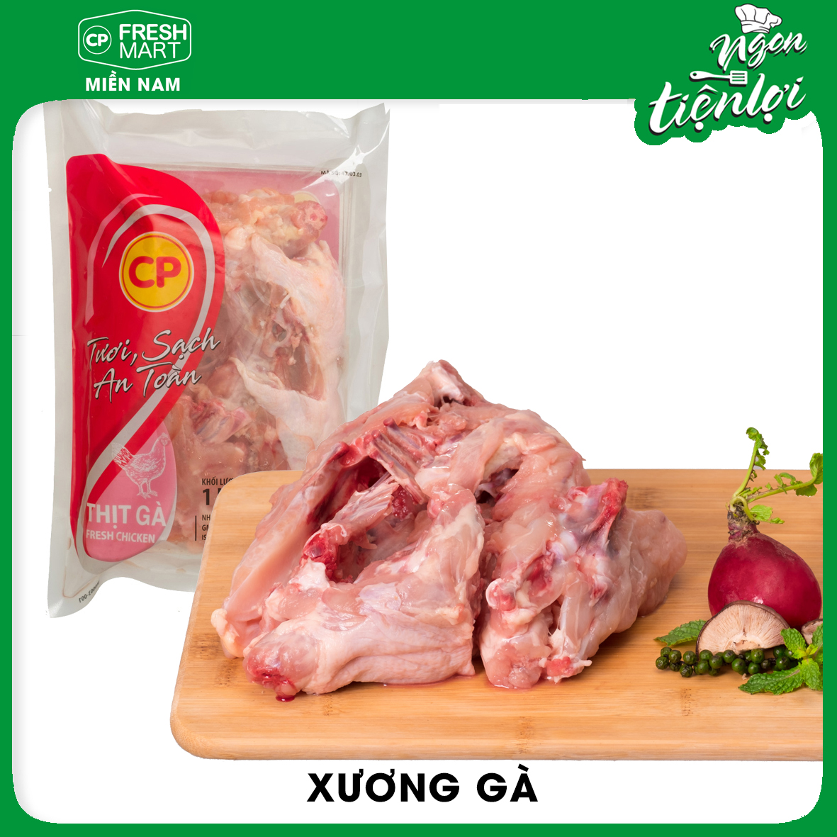 Xương gà nguyên con CP 1kg Xương gà, gà CP tươi, sạch