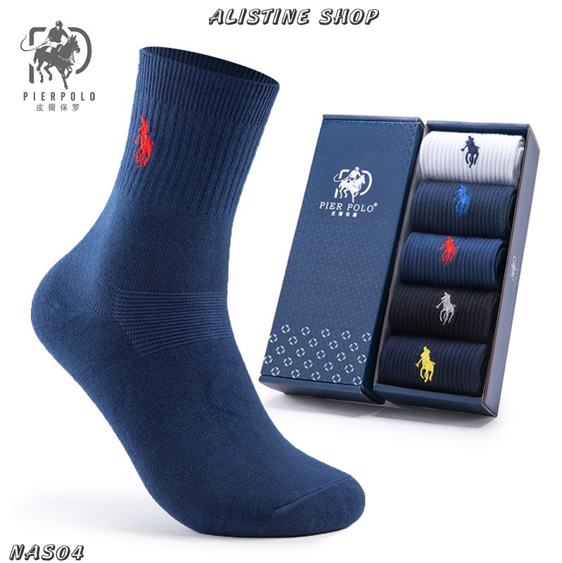 [HCM][Hàng có sẵn giao nhanh] Vớ (tất) nam cao cấp Polo / vớ cổ cao Polo / vớ khử mùi / vớ công sở/ vớ văn phòng / Combo 5 đôi