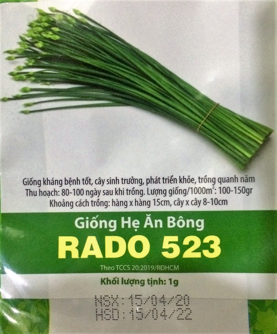 [HCM]Hạt giống hẹ ăn bông RD523 gói 1gr  hàng công ty chất lượng