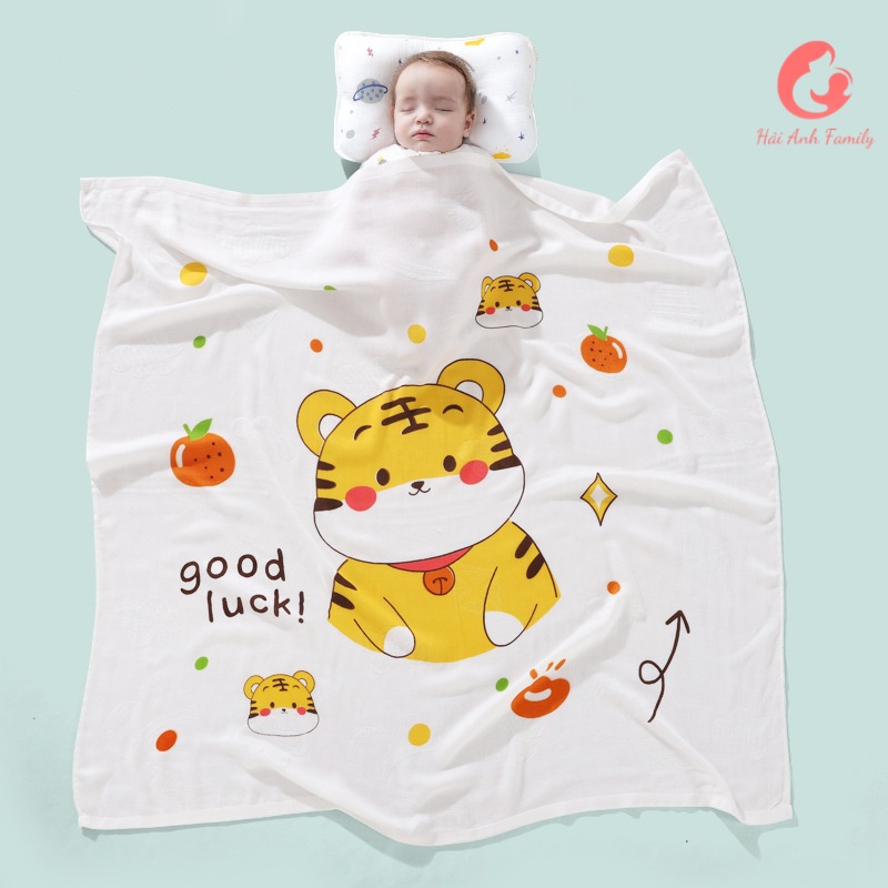 Chăn sợi tre cho bé sợi thoáng chống ngạt giúp bé ngủ an toàn kiêm khăn tắm cho bé mềm mại