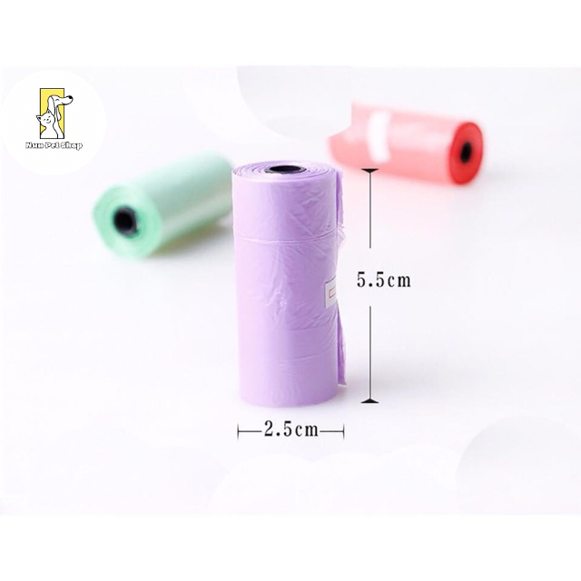 1 cuộn túi nilon hốt phân chó mèo 20 cuộn