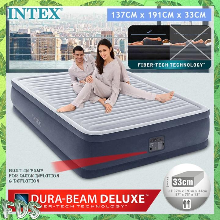 Đệm hơi tự phồng cao cấp INTEX 137cm 67768 tặng 2 gối hơi , bộ vá dự phòng+ túi cao câp