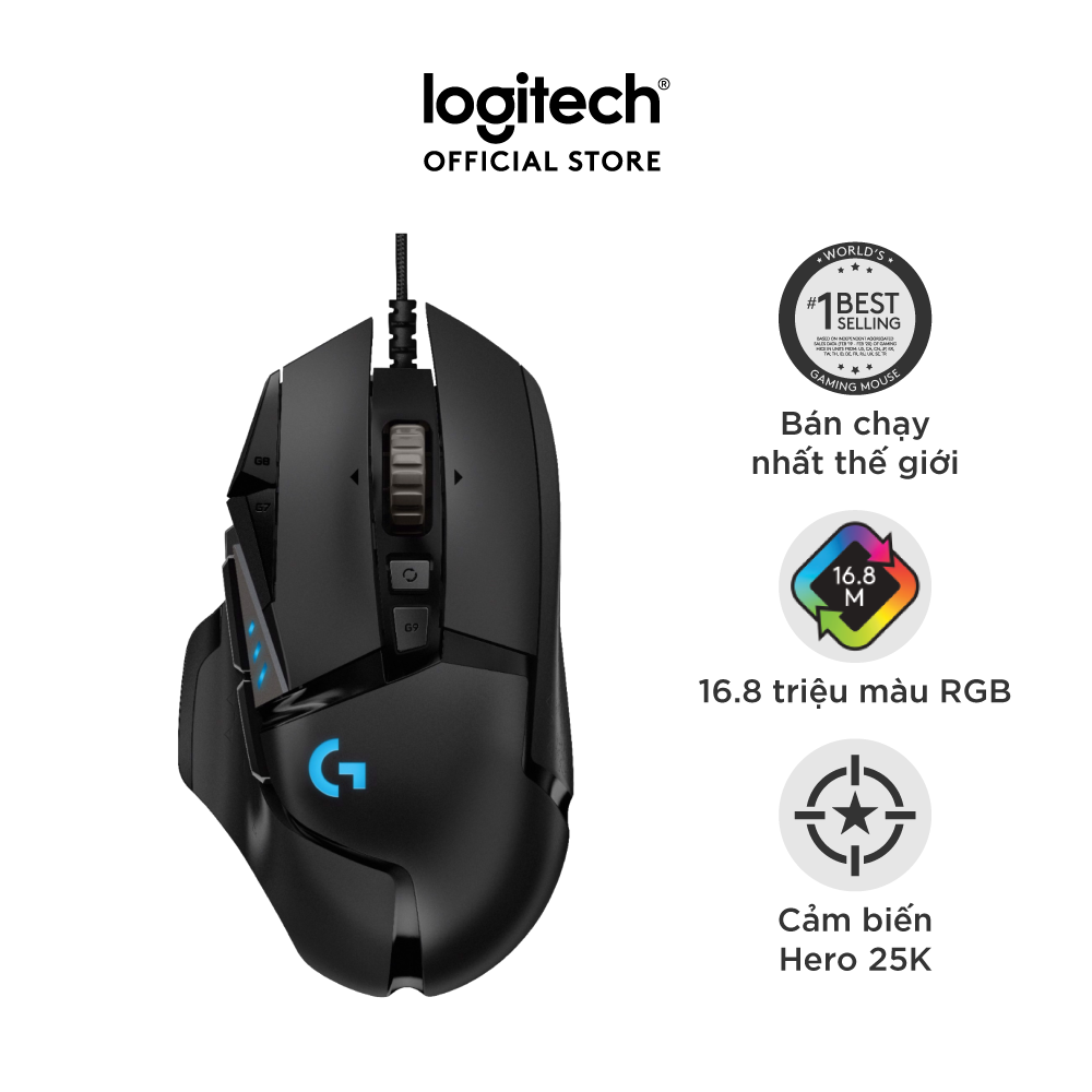 Chuột game Logitech G502 Hero - Cảm biến HERO 16K