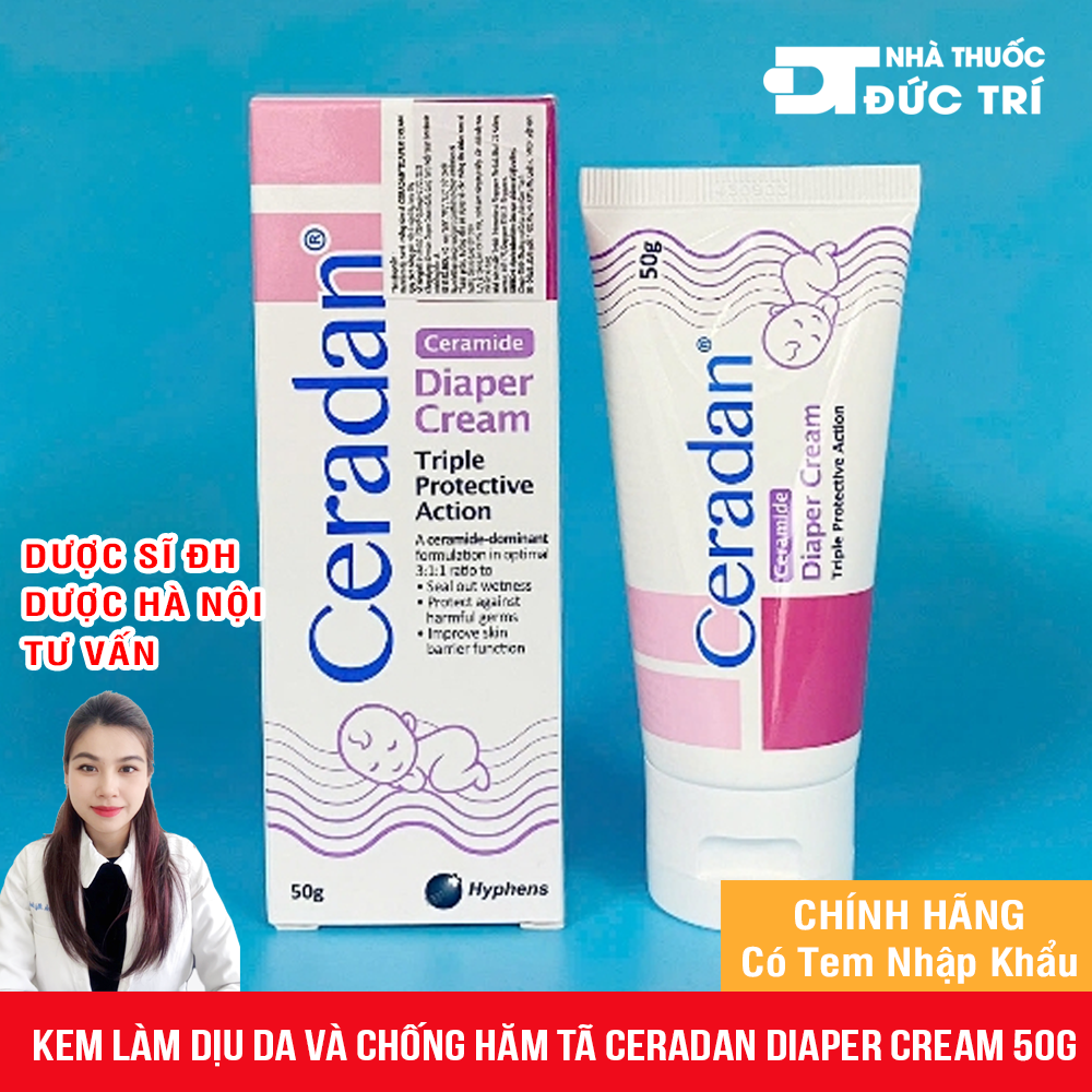 [CHÍNH HÃNG] Kem làm dịu da và chống hăm tã Ceradan Diaper cream 10g và 50g