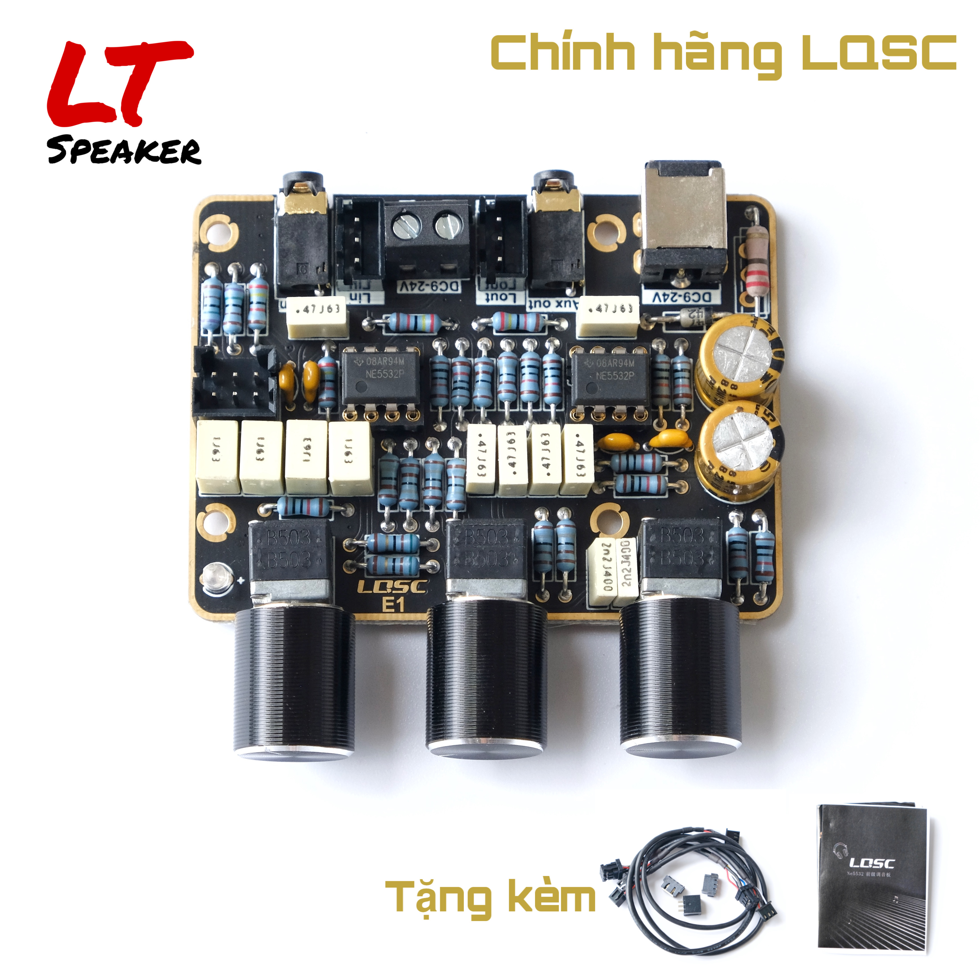 Mạch âm sắc pre amp ne5532 hifi 9 - 24v dc - chính hãng lqsc, mạch chỉnh bass treble cao cấp
