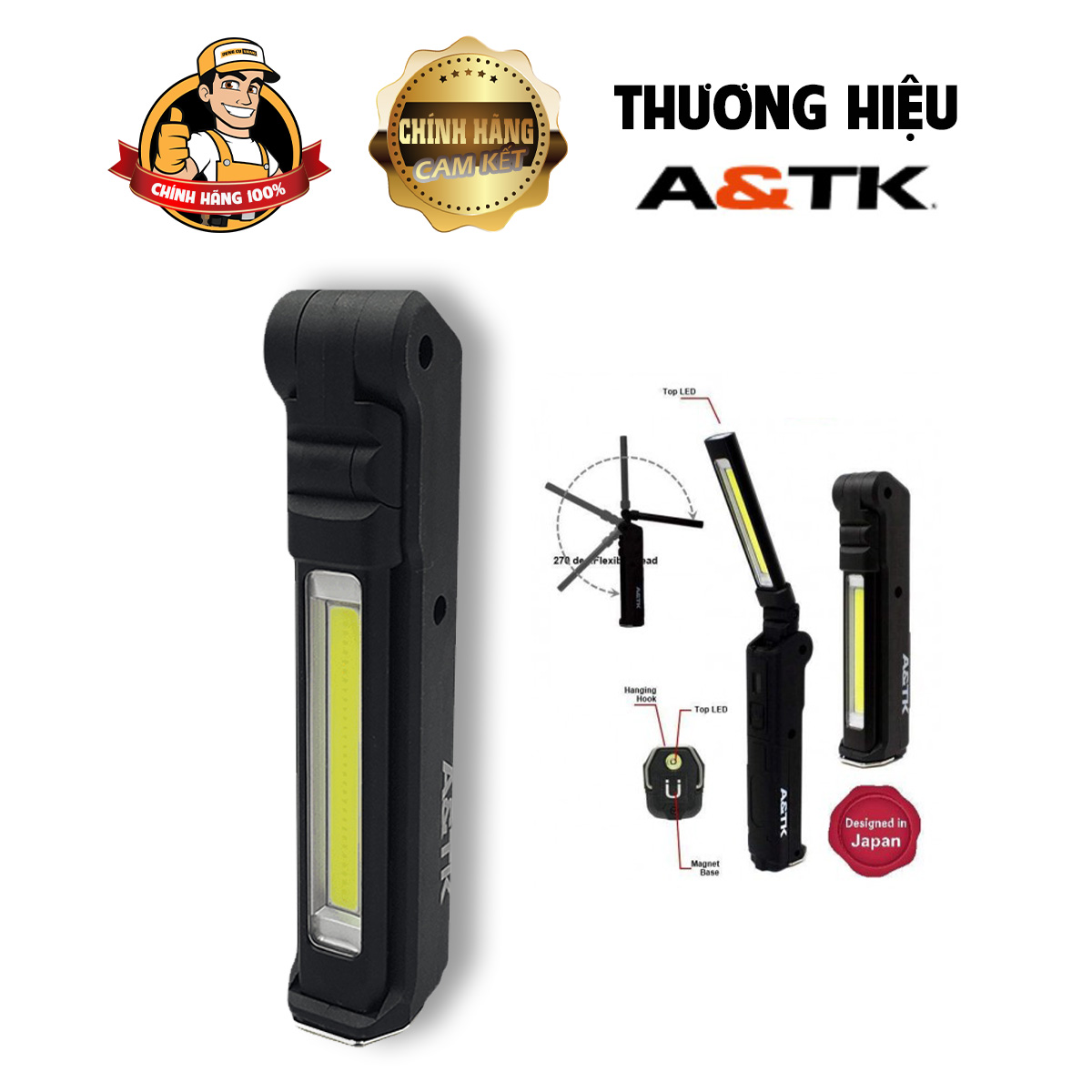 Đèn pin 2.000mah 3.7v a&tk czr-004