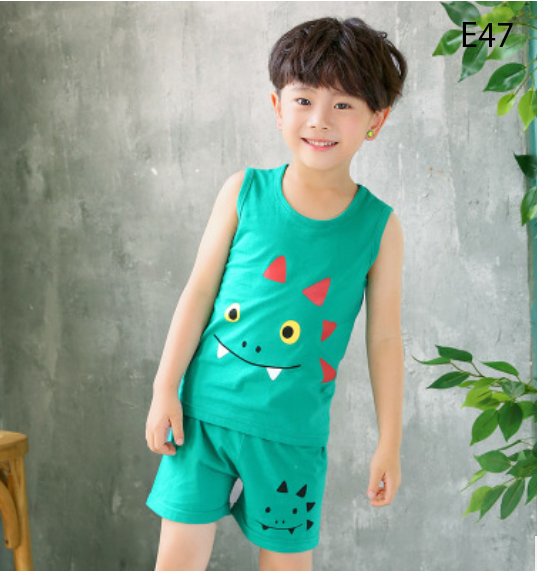 Set bộ quần áo ba lỗ 4 mẫu vemzkids cho bé trai bé gái