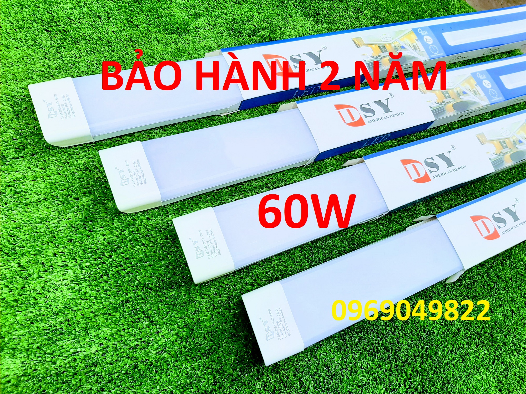 Đèn Led bán nguyệt vuông 1m2 60W DSY 3 hàng led siêu sáng .