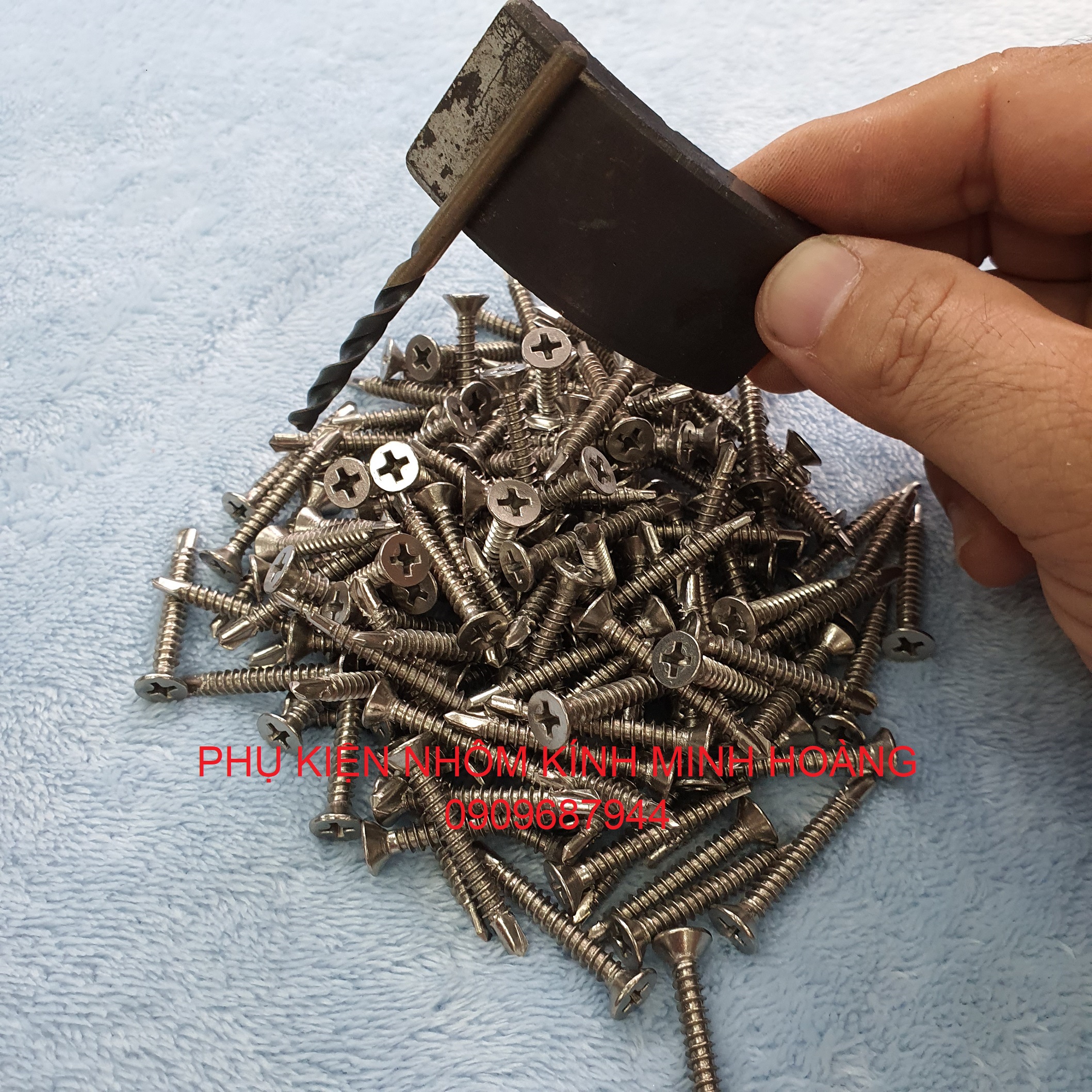 Combo 20, 50 con vít tự khoan - vít đuôi cá 4.2x32mm đầu bằng chất liệu inox 304
