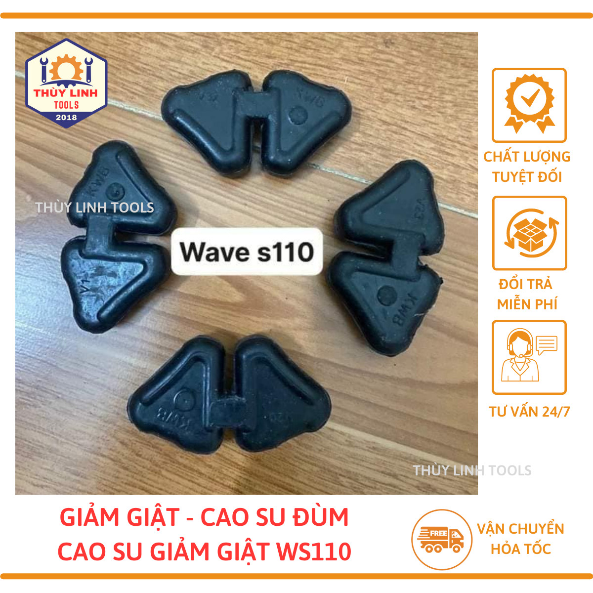 Cao su giảm giật dream/ws110/rs, cao su giảm giật xe máy dream/ws110/wave100-rs/ ya hàng thái thùy linh tools