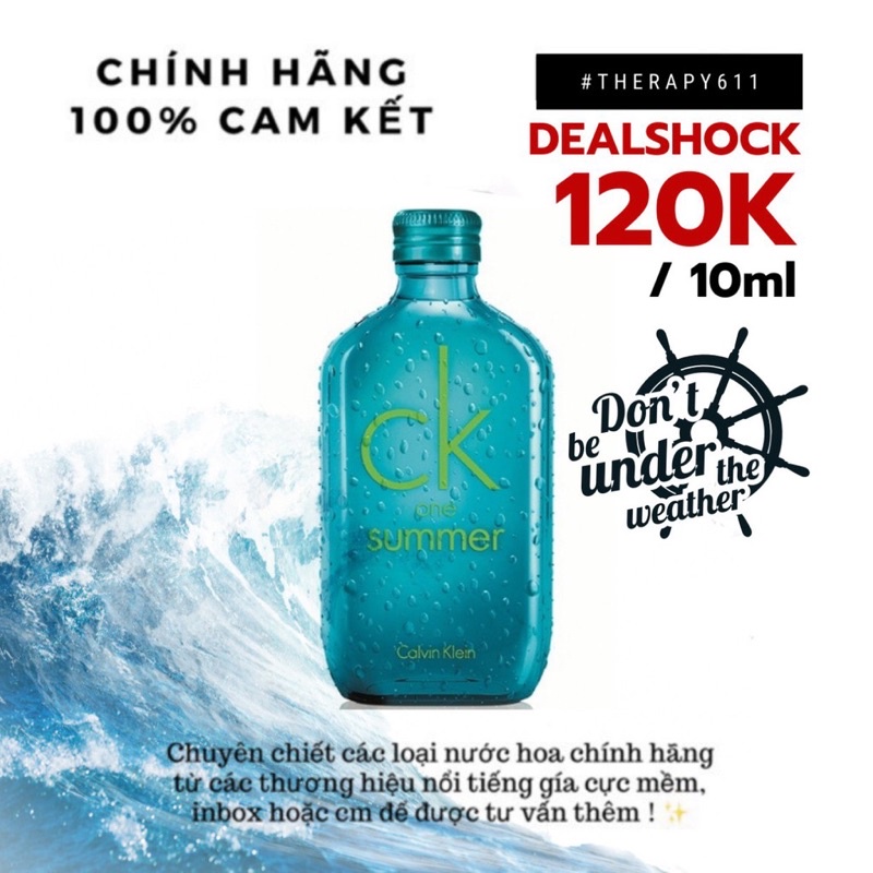 Mẫu thử nước hoa CK One Summer 2013 5ml/10ml/20ml