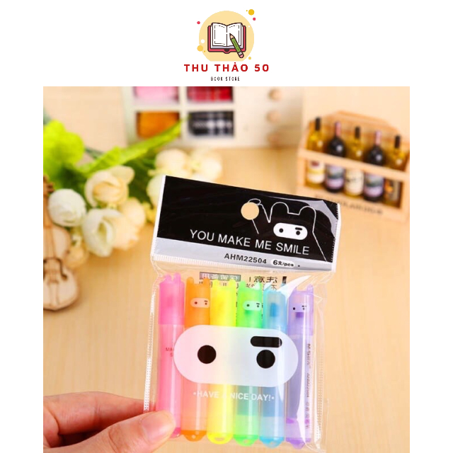 Vĩ 6 bút dạ quang m&g 22506