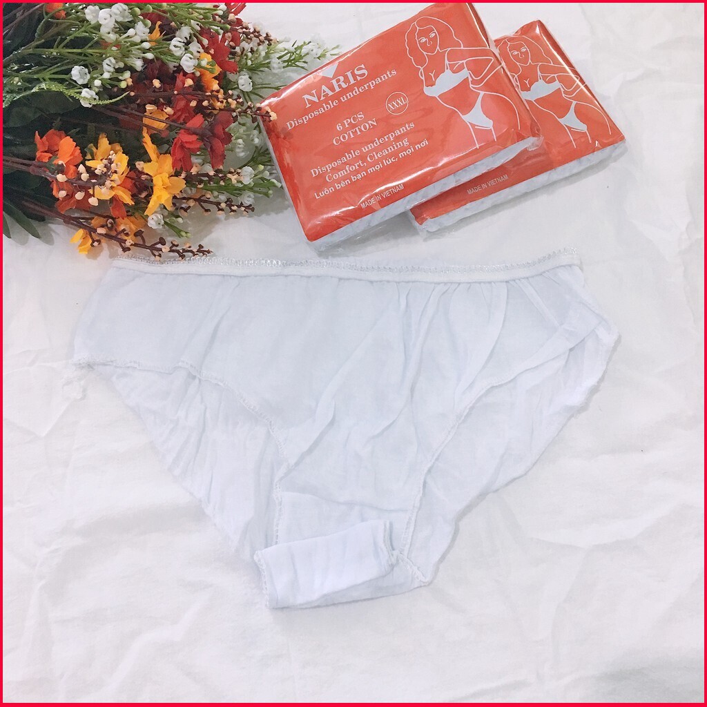 [Big size] Quần lót giấy tiện lợi Naris 6 cái, Hạ Vy 5 Cái  dùng 1 lần phù hợp mẹ bầu, Picnic, bơi, đi biển (HÀNG CÔNG TY)