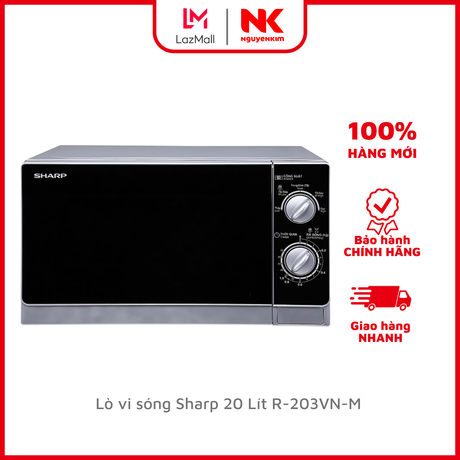 Lò vi sóng sharp 20 lít r-203vn-m
