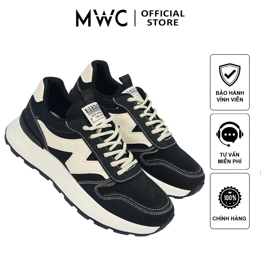 Giày Thể Thao Nam MWC 5752- Sneaker Nam Cổ Thấp Da Tổng Hợp Phối Lưới Phong Cách Trẻ Trung Năng Động