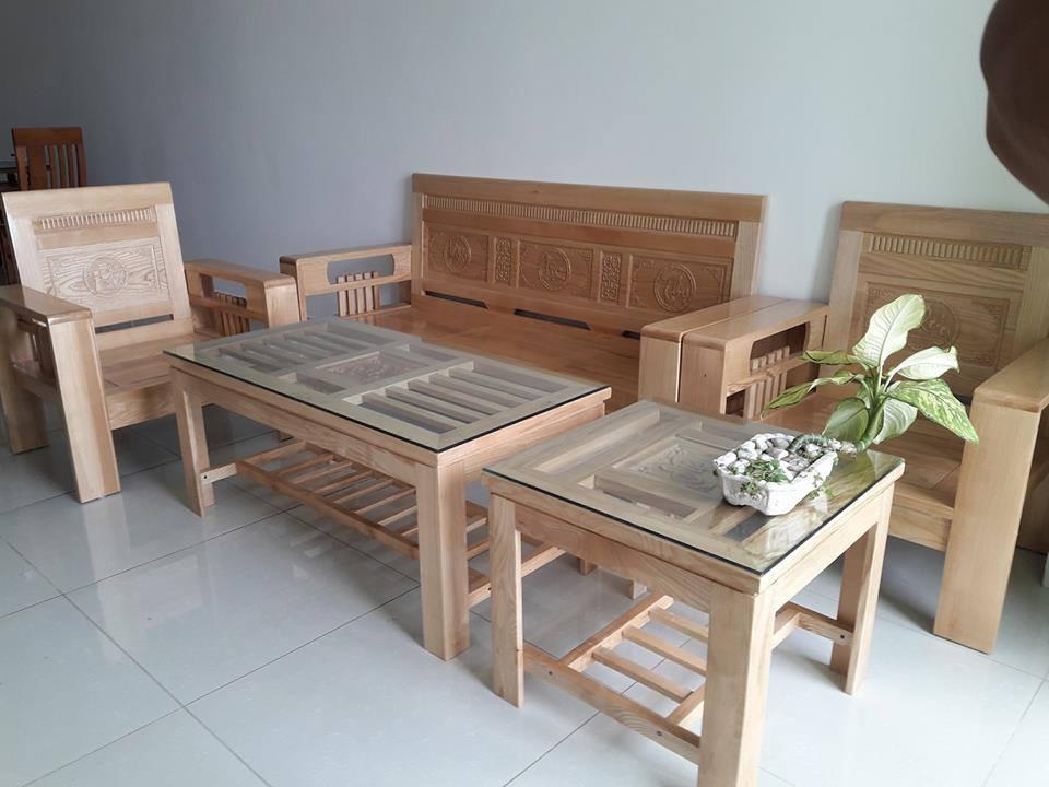 [0% Installment] Handmade oak salon set of 12 natural colors, wooden living room furniture set