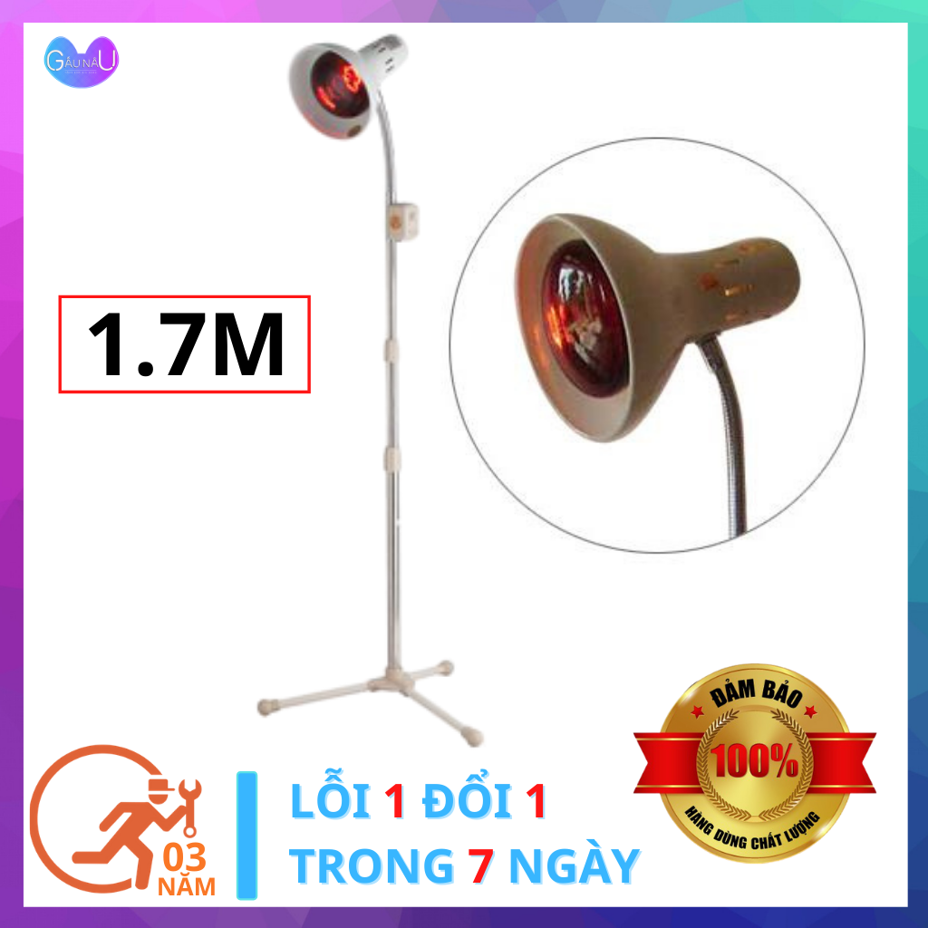 Đèn Gù Khám Bệnh Và Chiếu Tia HỒNG NGOẠI Chân Cao 1.7M ( Có Kèm BÓNG Và DIMMER ) - Đèn Hồng Ngoại Chân Cao Trị Liệu, Hàng Cao Cấp Bảo Hành 3 Năm