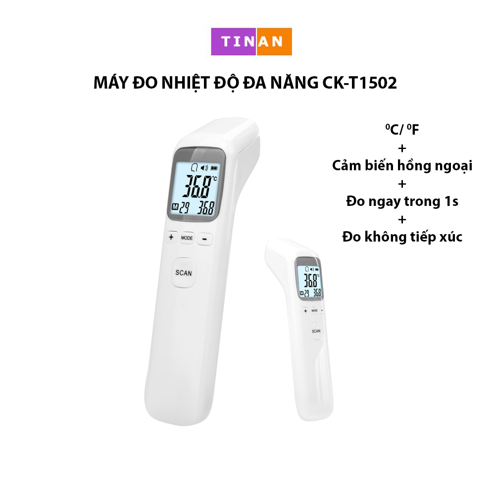 Máy đo thân nhiệt cầm tay ck-t1502, nhiệt kế hồng ngoại đa năng không tiếp xúc, dùng bằng pin