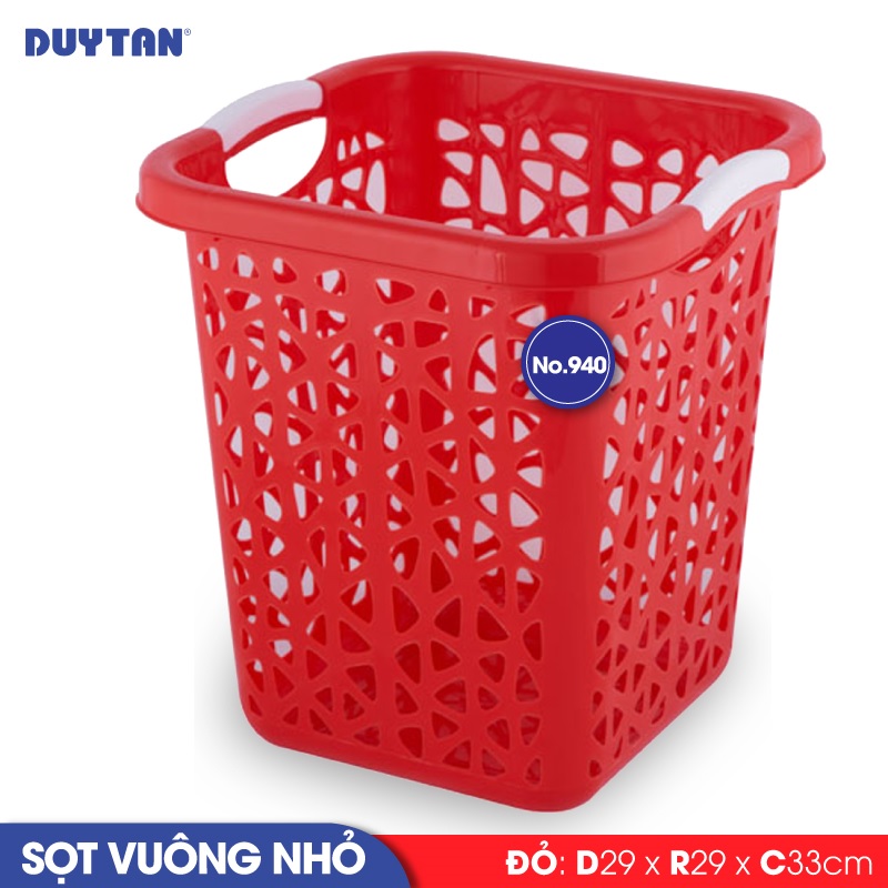 Sọt vuông nhỏ nhựa DUY TÂN (29 x 29 x 33 cm) - 11425 - Giao màu ngẫu nhiên