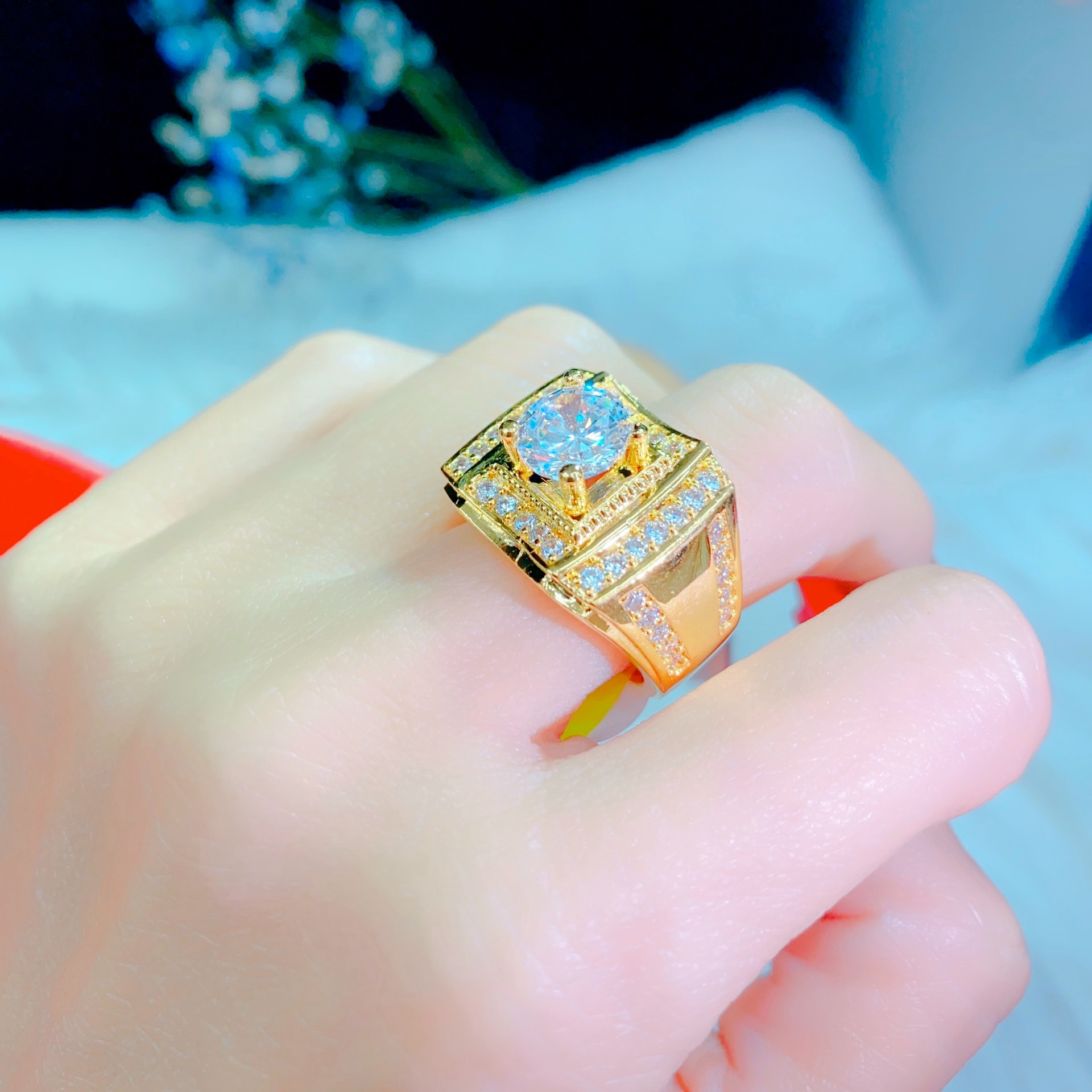 Nhẫn Nam Đính Đá Cao Cấp - N19513 JURI SHOP - Cam kết không đen không dị ứng - Có đủ size cam kết đổi trả nếu không vừa