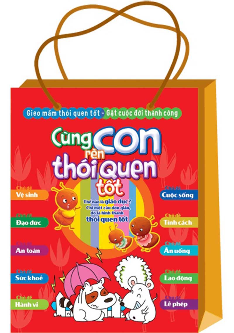 Sách: cùng con rèn thói quen tốt - túi 10 cuốn