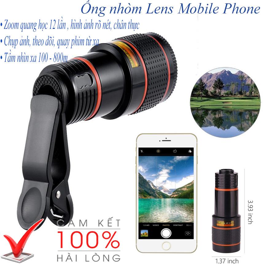 ống nhòm gắn điện thoại, len chụp ảnh , ống nhòm quay hình chụp ảnh cực nét - Ống nhòm len Mobile Phone cao cấp zoom xa với hình ảnh sắc nét