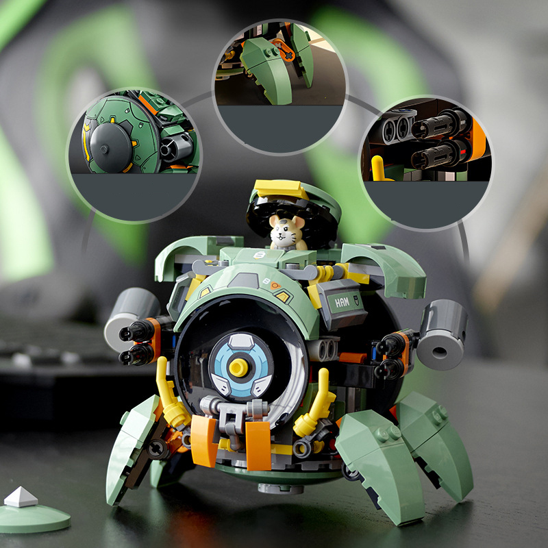 Đồ Chơi Lắp Ráp Mô Hình Wrecking Ball Hamster Mech Robot 12in1 Trong OverWatch Với 227 Mảnh Ghép