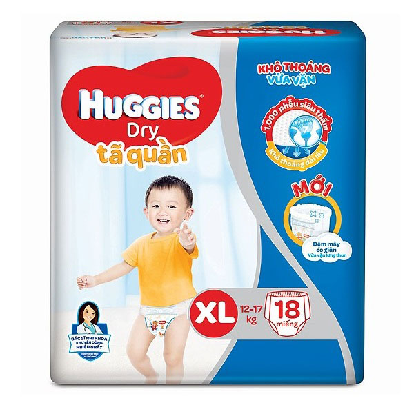 [HCM]Tã quần Huggies chính hãng size XL 18
