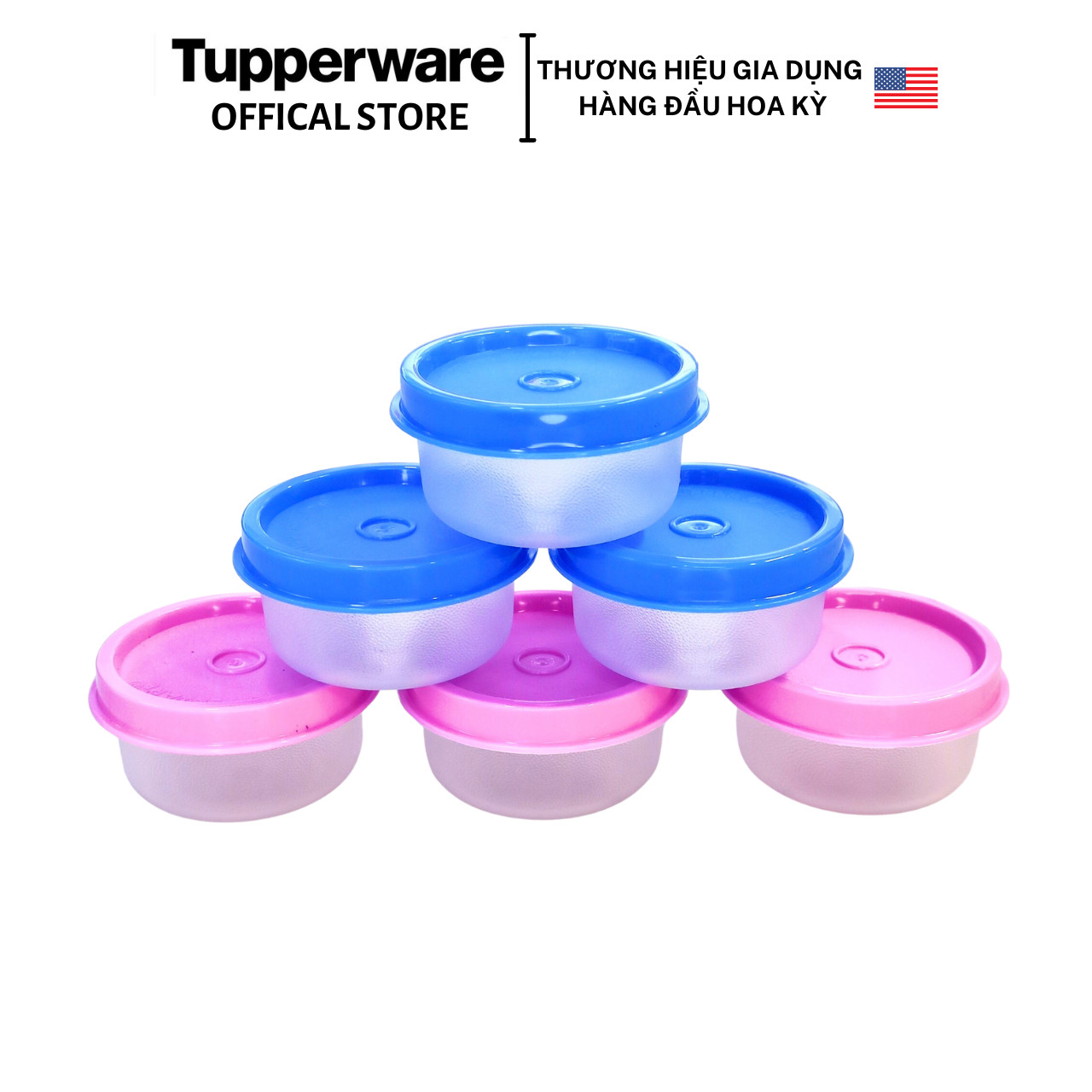Hộp bảo quản thực phẩm Tupperware Mini Round - Bảo hành trọn đời - Nhựa nguyên sinh PP số 5