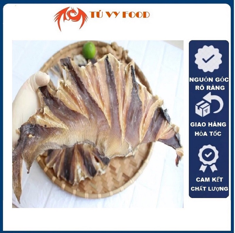 Khô cá đuối trắng lạt xẻ vạt mồi bén khó cưỡng đặc sản tú vy food