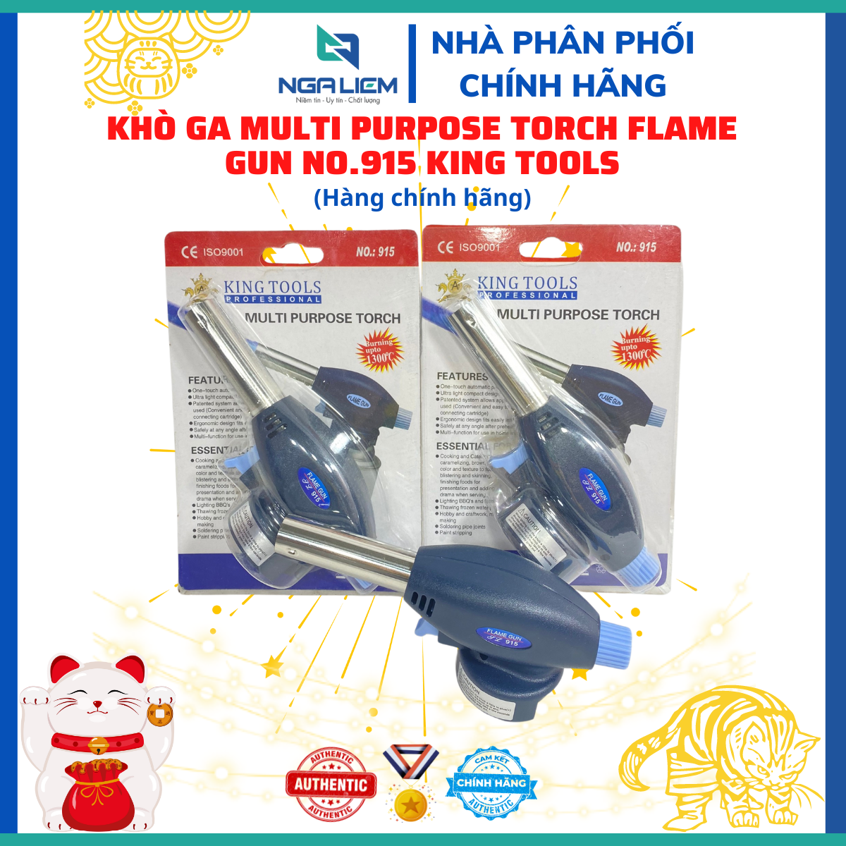 Khò ga multi purpose torch flame no.915 king tools