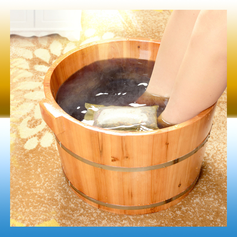 Chậu gỗ ngâm chân kích thước 37x25x31cm, chậu ngâm chân massage, bồn ngâm chân -