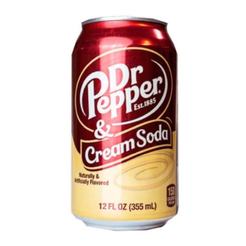 Nước ngọt có gas Dr Pepper Cream Soda Naturally & Artificially Flavored của Mỹ lon 355ml lốc 12 lon