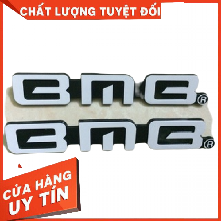 Tem logo dán thùng loa bmb trắng