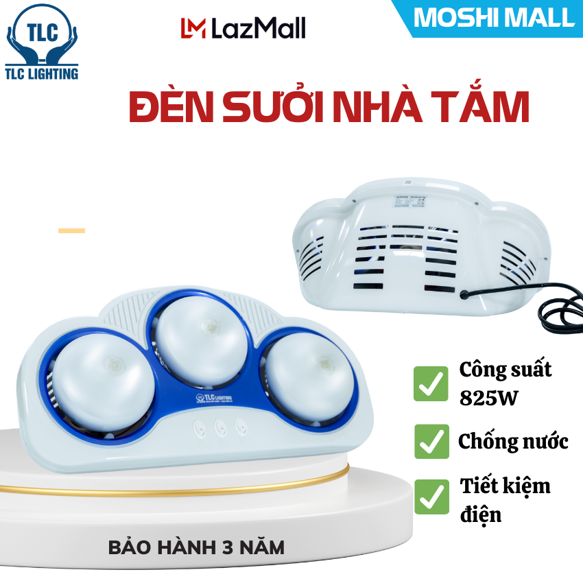 Bóng đèn sưởi nhà tắm, sưởi động vật .... Bảo hàng chính hãng TLC