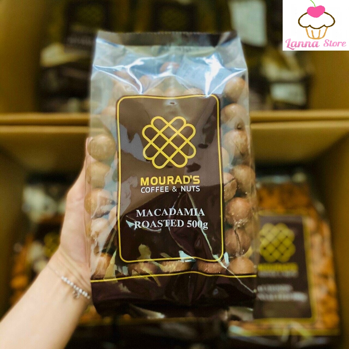 [HCM]Hạt Mắc Ca nguyên vỏ Mourads Gói 500g - Úc