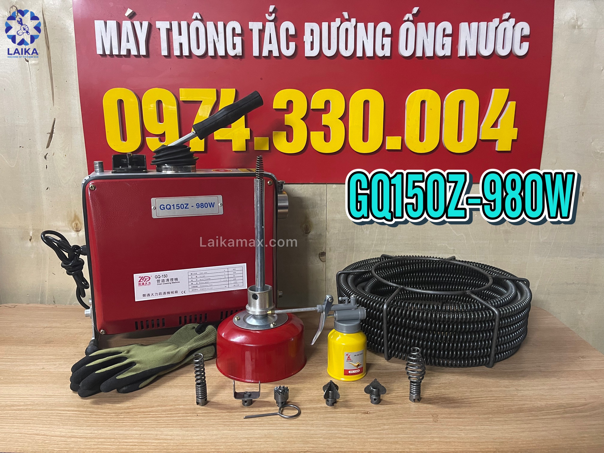 Máy thông tắc cống GQ150Z980w phụ kiên đi kèm gồm có 2 cuộn dây phi 8 16 bộ đầu thông phi 16 GỌI 0974.330.004 ĐỂ TÔI TƯ VẤN CHO BẠN