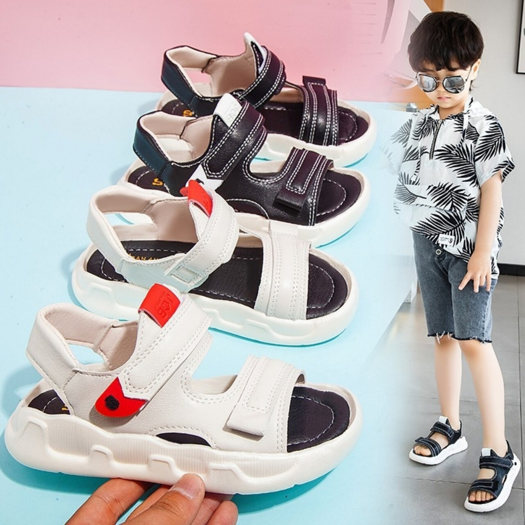Dép Sandal Quai Ngang Bé Trai Da Mềm Đi Êm  KX002