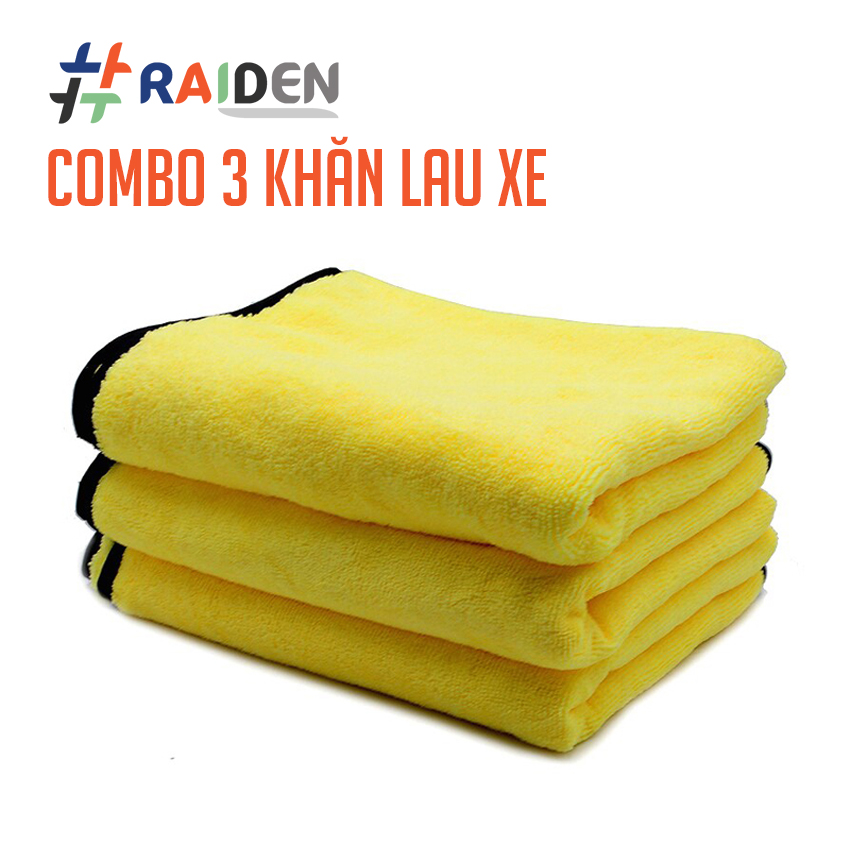 [HCM]Combo 3 Khăn Lau Đa Năng Siêu Thấm - Kích Thước 30x30 Cm - Raiden