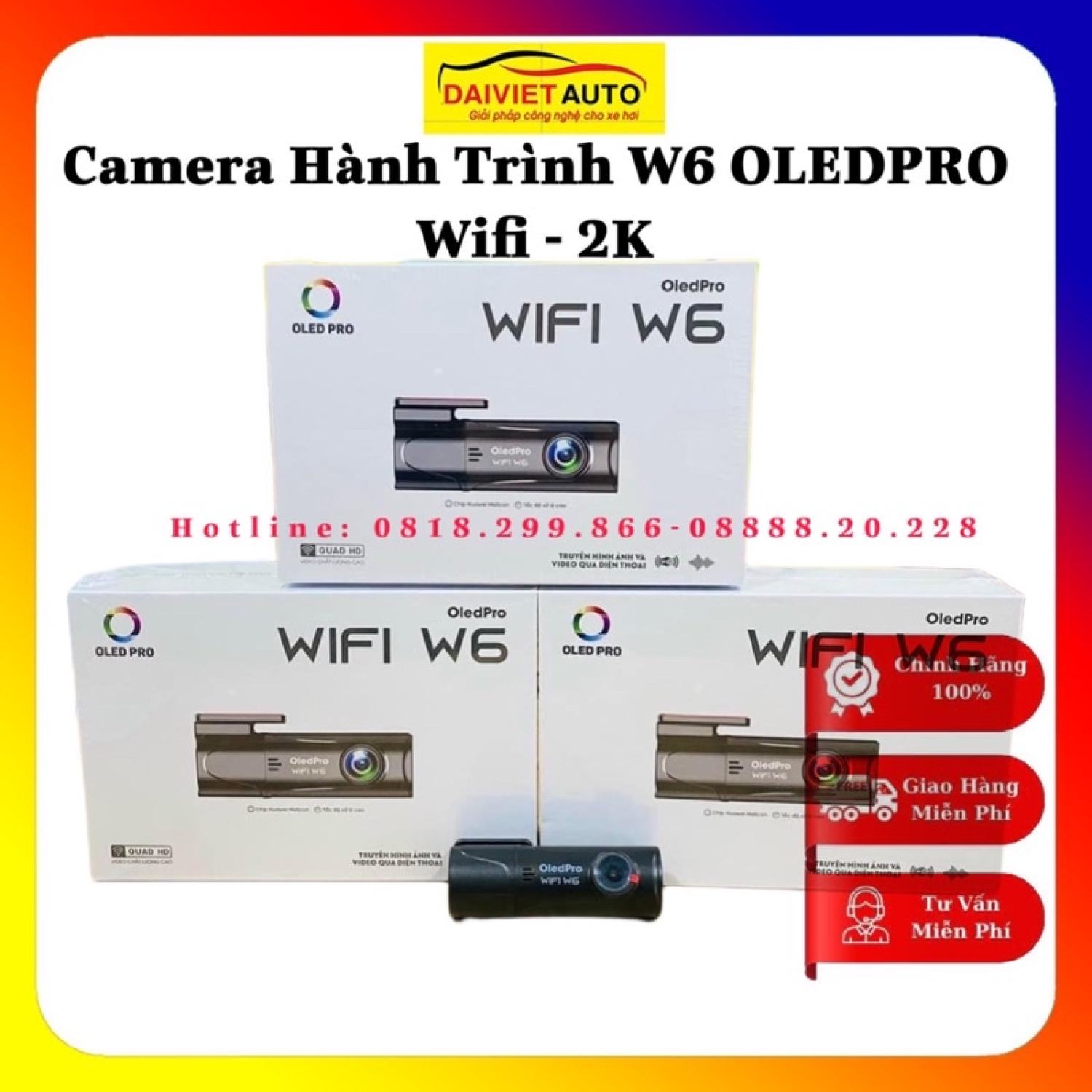 W6 OLEDPRO Cam Hành Trình chính hãng 2K TẠI ĐẠI VIỆT AUTO