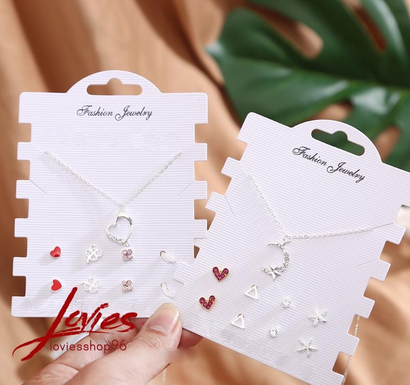 [HCM]SET BÔNG TAI KÈM DÂY CHUYỀN SIÊU YÊU