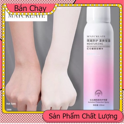 Xịt chống nắng phun sương m'aycreate spf3+ 150ml nâng tone da , trắng mịn maycreate