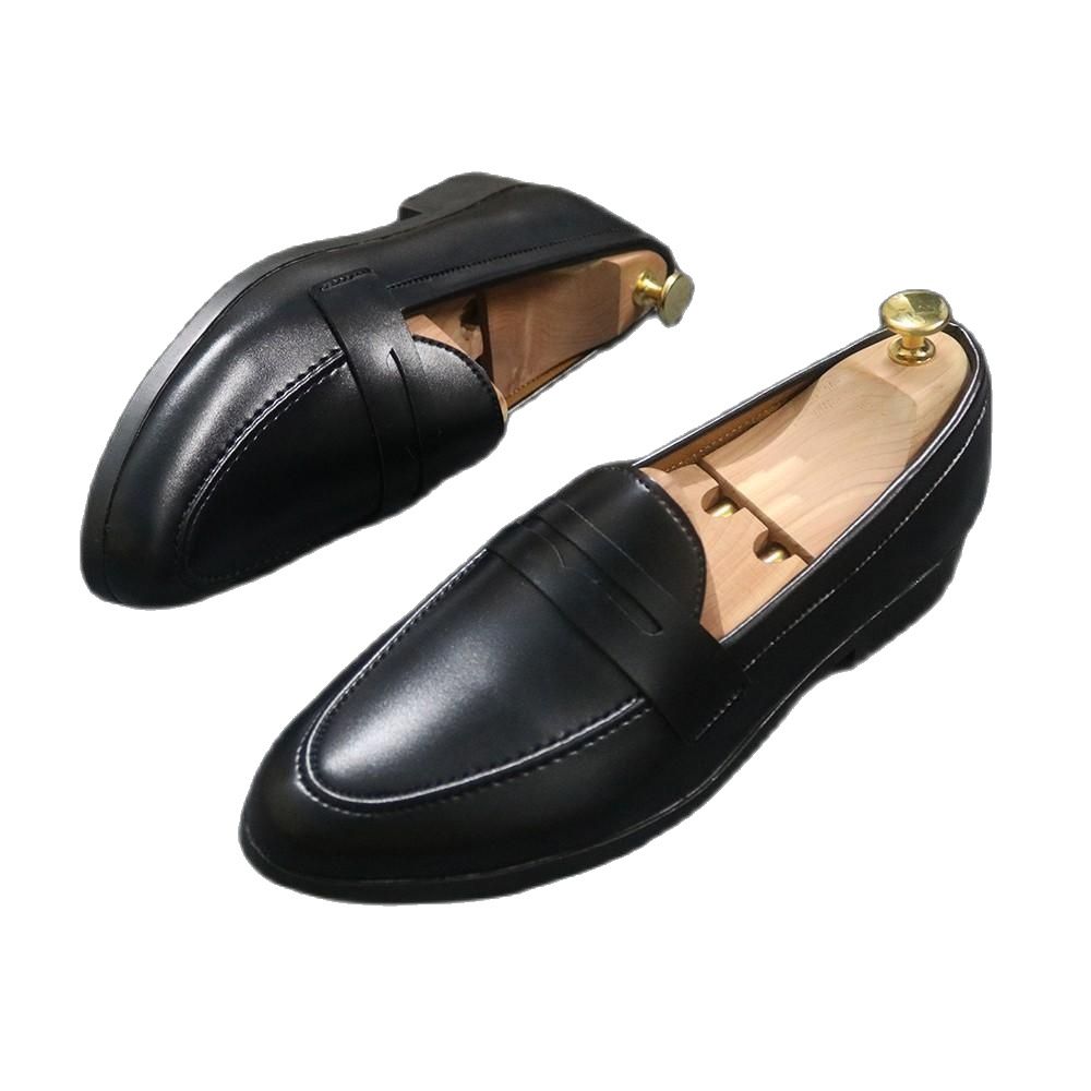 Giầy Lười Nam AROTI Dáng Giày Tây Chất Da Đẹp ,Đế Khâu Siêu Bền, Đi Cực Êm Chân Form Mọi Công Sở Lịch Lãm,Sang Trọng,Màu Đen-M575-LZ10