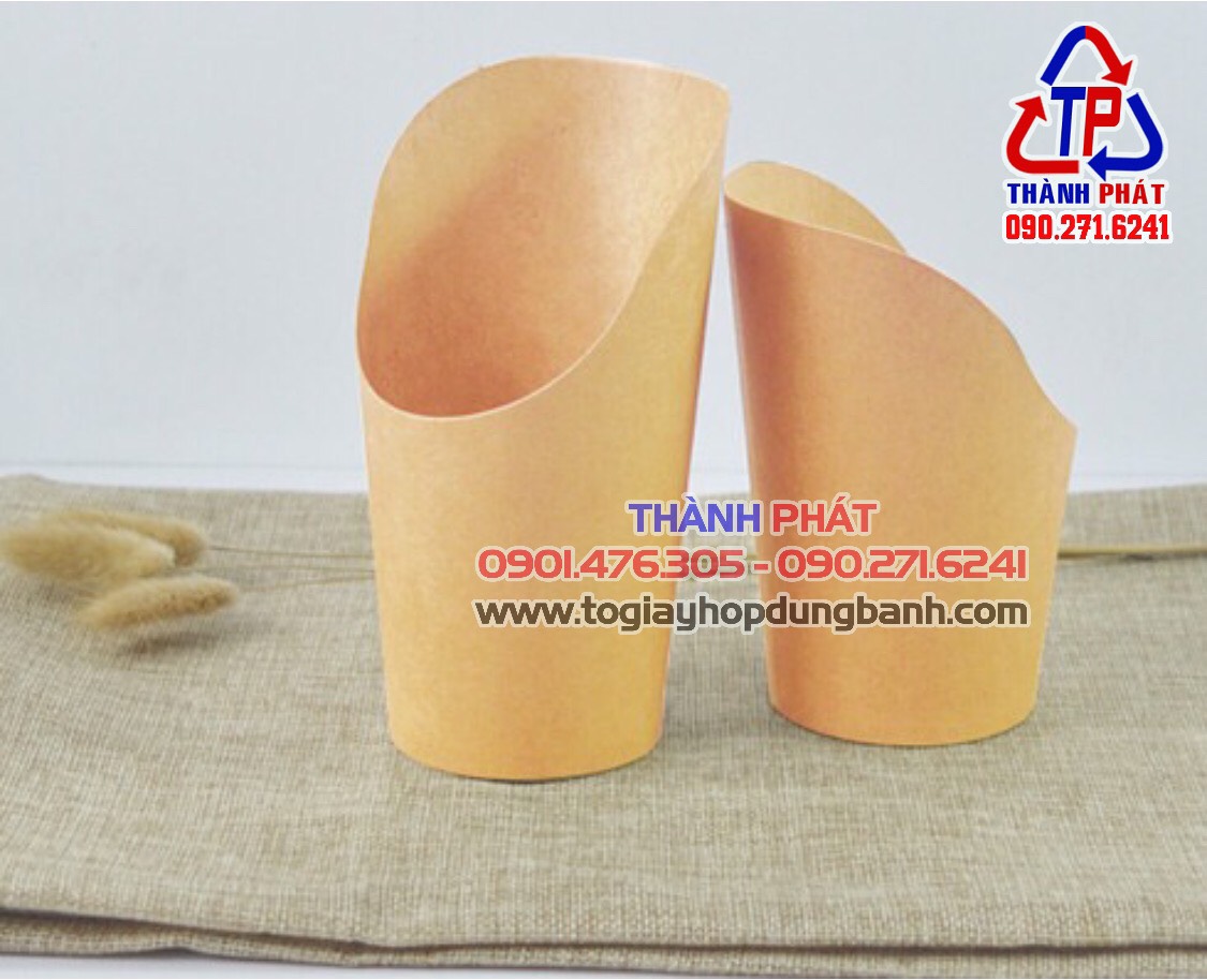 Ly giấy đựng bánh trứng gà non - khoai tây chiên - hogdog - mousse - ly đựng khoai lang kén