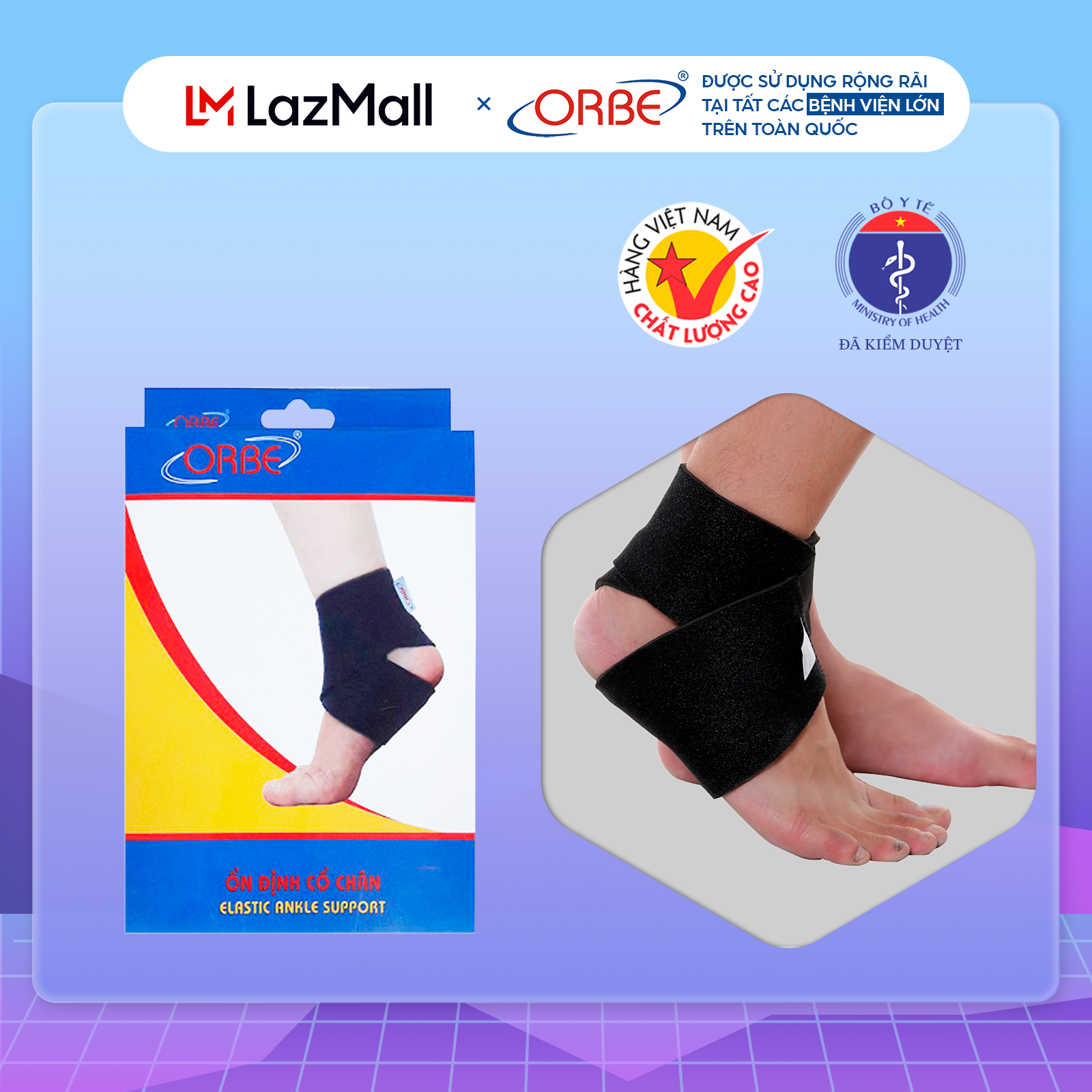 Băng quấn cổ chân orbe ankle support ổn định cổ chân
