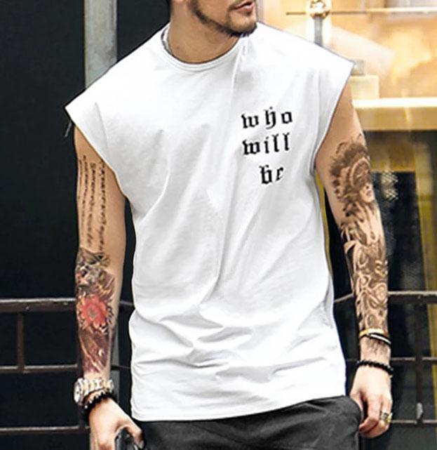 [HCM]Áo Thun Ba Lỗ Tanktop MCM màu trắng The Ngầu Style