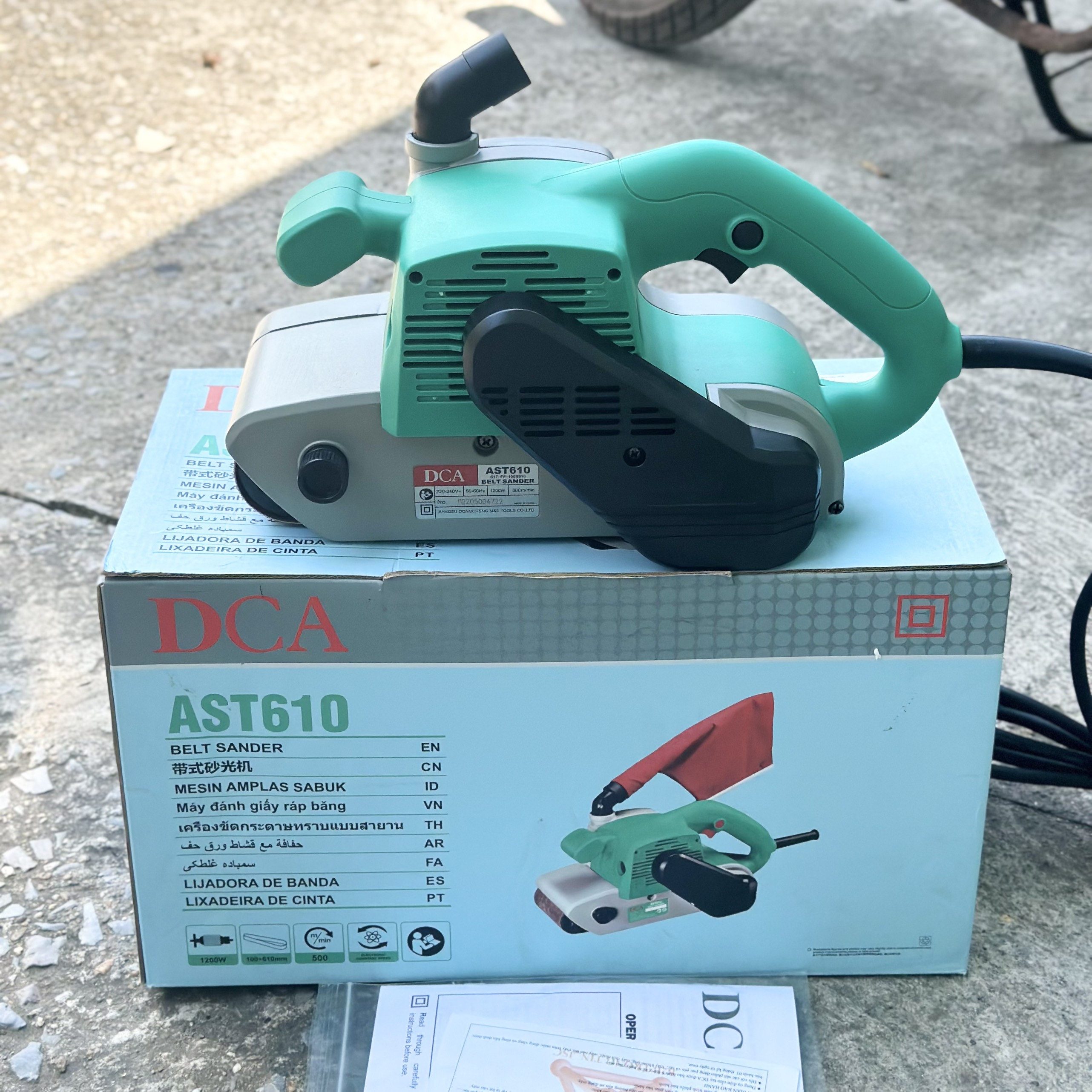 Máy chà nhám tăng dca ast610 có túi bụi công suất lớn 1200w chính hãng dca