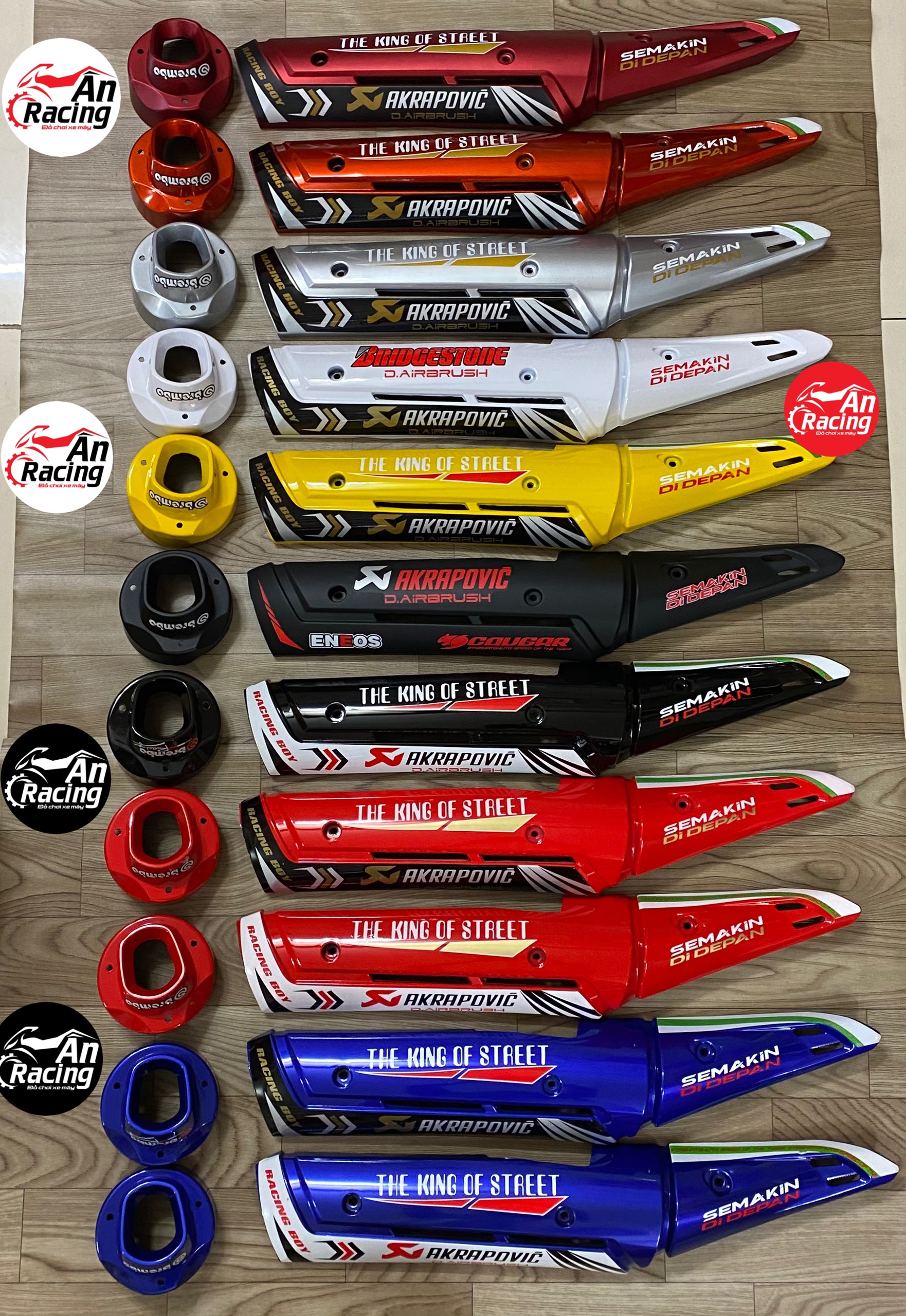 Bộ ốp pô + chụp đít pô TFX gắn exciter 150 đủ màu